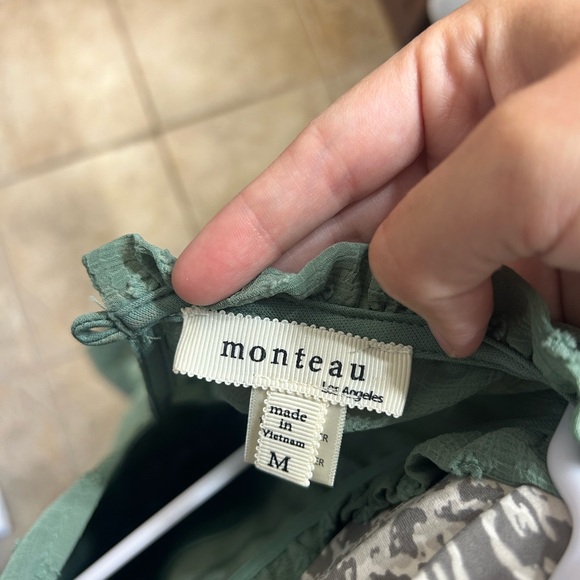 Monteau Sage Green Ruffle Tiered Maxi Dress - Picture 2 of 2